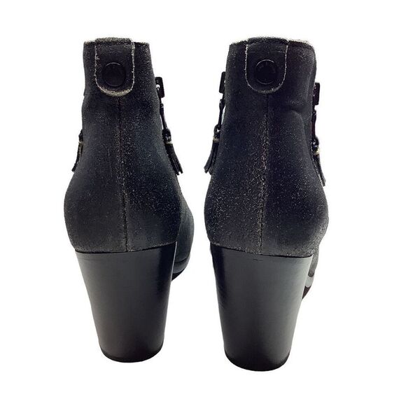 Rag & Bone Margot Black Distressed Leather Booties - Picture 5 of 6